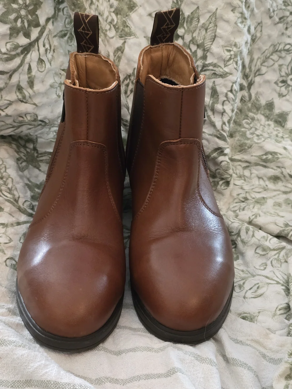 Women’s Tan 7.5 Xena Ankle Boots - Smooth Pull-On Booties